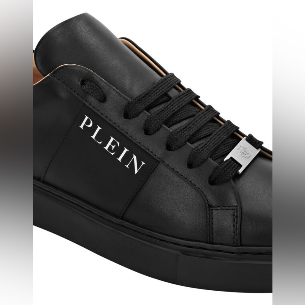 Philipp Plein Nappa Leather Lo-Top Black Sneakers - Picture 9 of 15